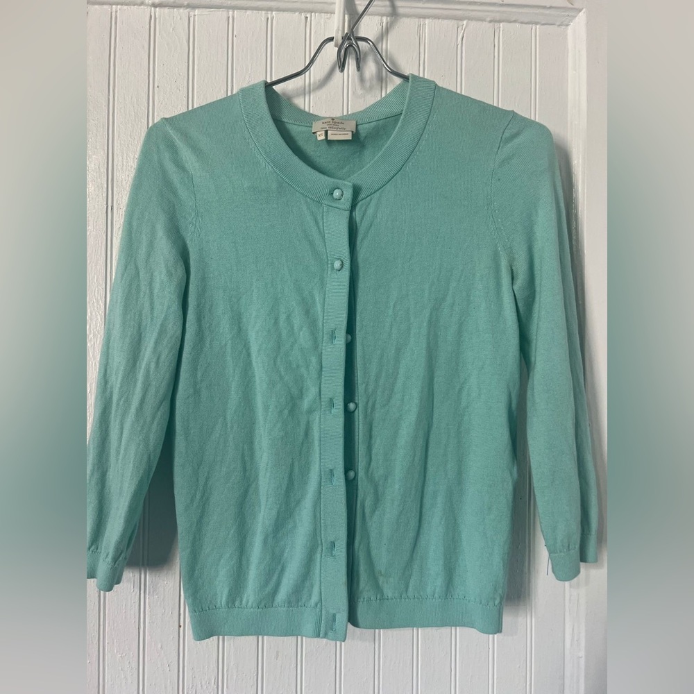 Kate Spade Aqua Cardigan Sweater
